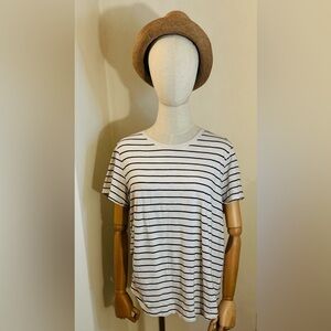 Old Navy Black and White Striped Tee